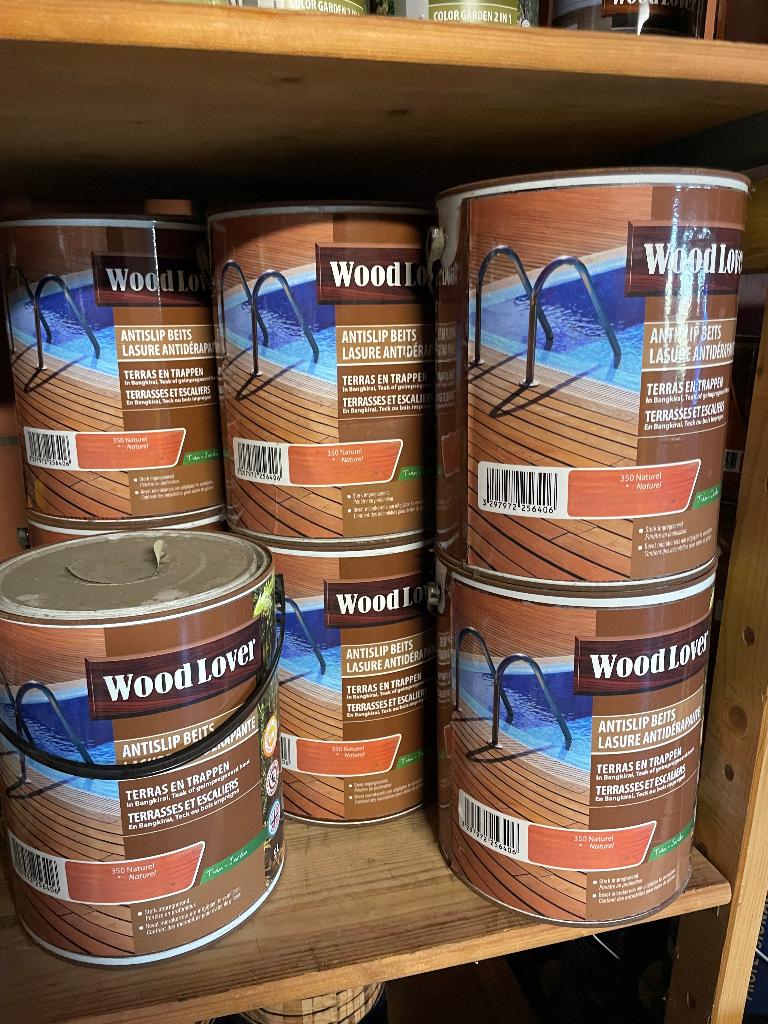 Wood Lover antislip beits, Doe-het-zelf en Bouw, Verf, Beits en Lak, Ophalen of Verzenden, Nieuw, Beits