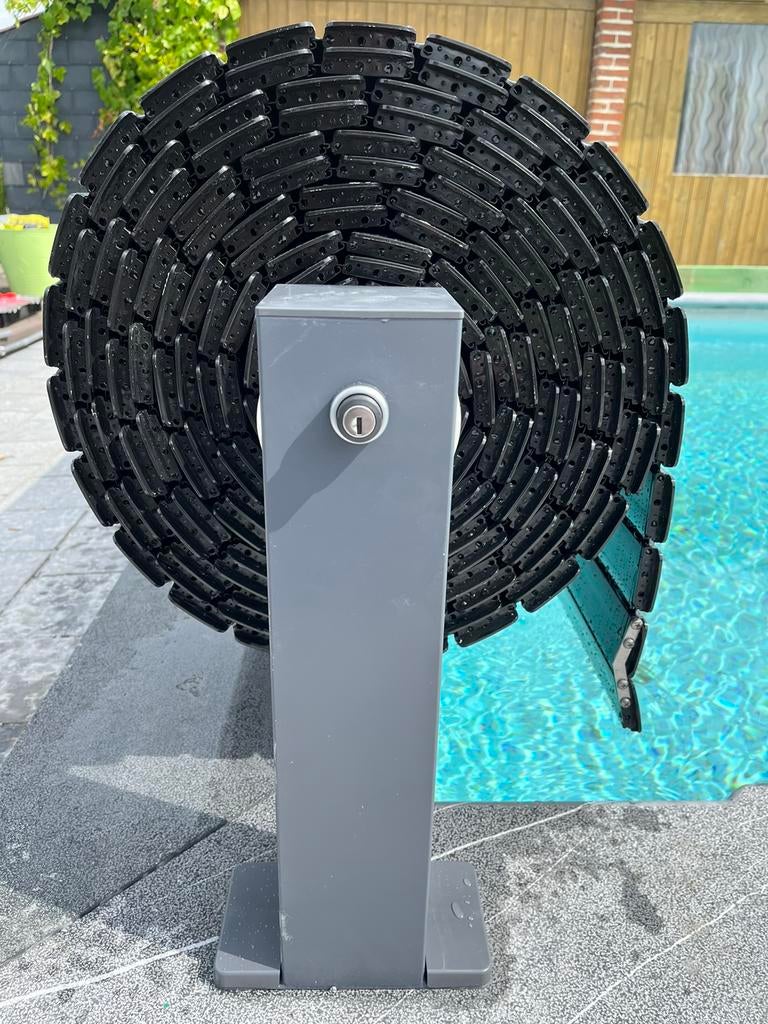 Volet hors-sol de 5x10 avec volet pvc couleur fabrication be, Neuf, Couverture de piscine