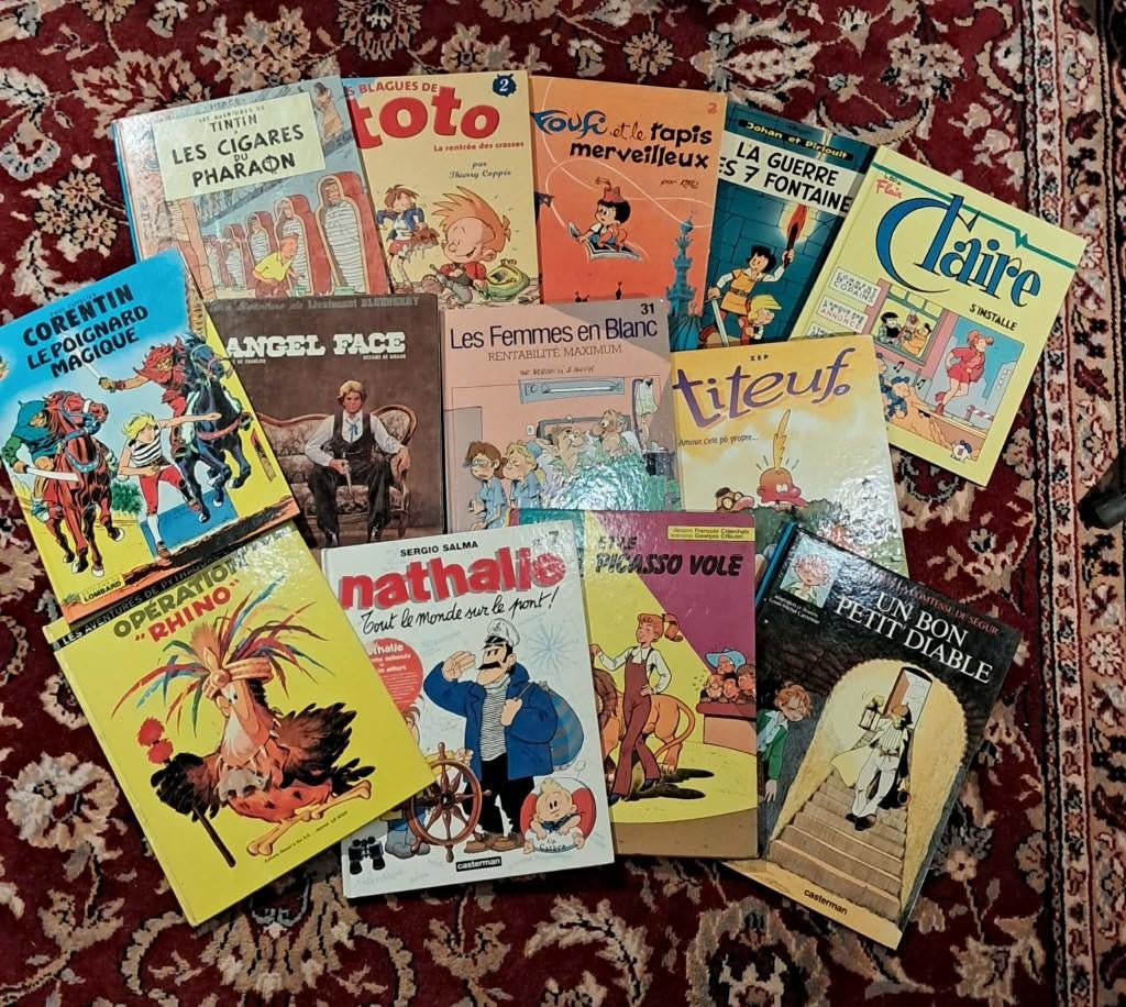 Lot d'anciennes BDs, Livres, Plusieurs BD, Enlèvement ou Envoi, Utilisé