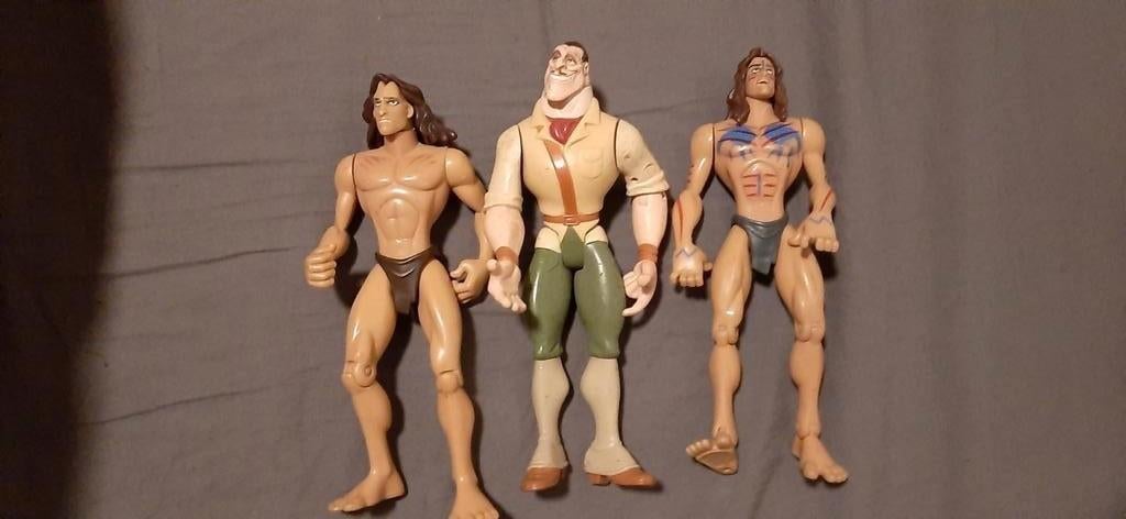 Set van drie Tarzan actiefiguren Jane,Clayton,Tarzan, Ophalen of Verzenden