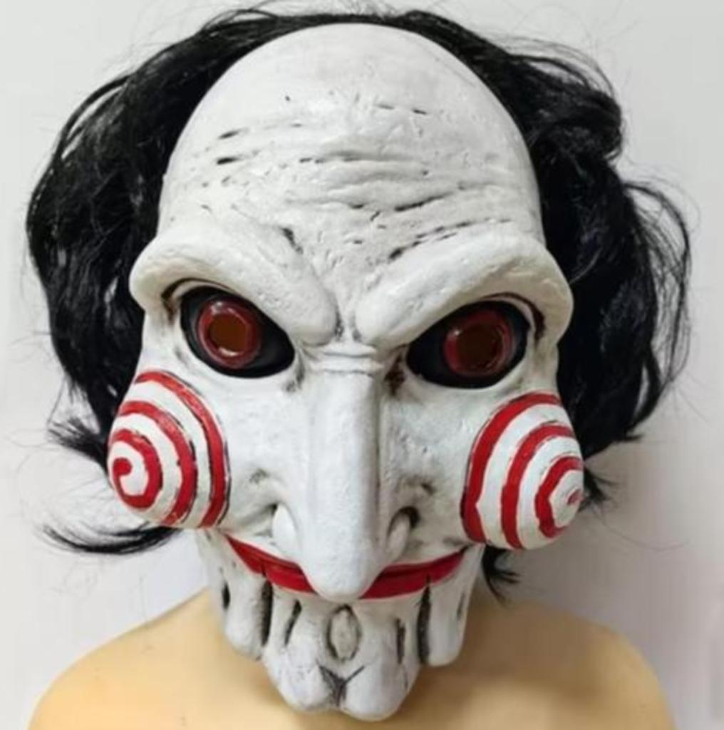 Horror full face latex masker Jigsaw, Ophalen of Verzenden, Nieuw