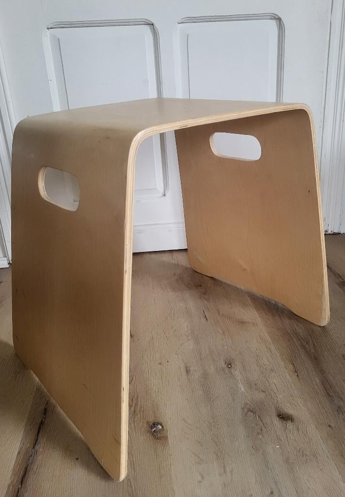 Multiplex gebogen hout krukje, Ophalen of Verzenden