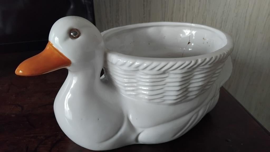 Cache pot en forme de canard, Jardin & Terrasse, Enlèvement ou Envoi, Moins de 25 cm, Utilisé, Intérieur