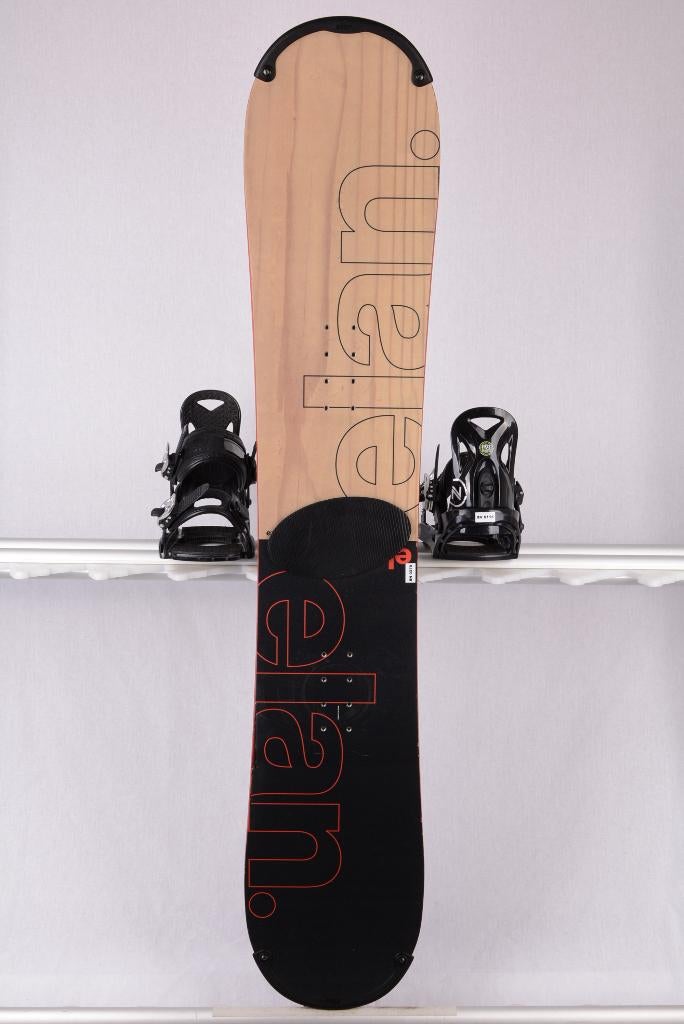 155 snowboard ELAN EXPLORE R, black/wood, woodcore, Ophalen of Verzenden, Gebruikt, Bindingen