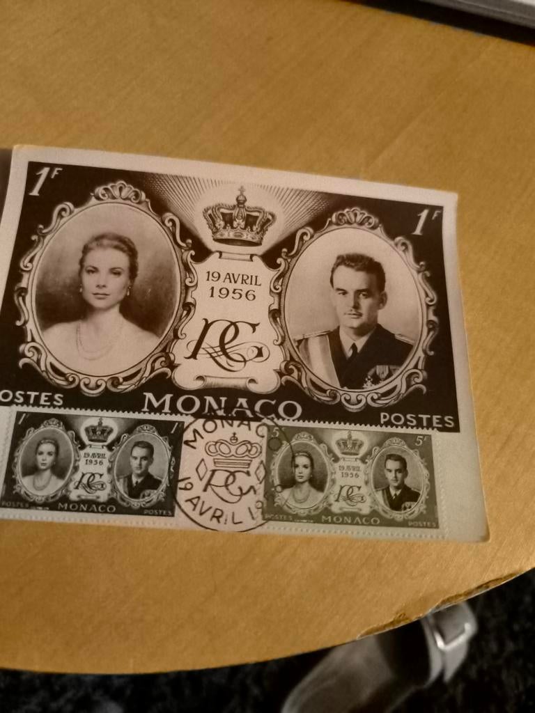 2 briefkaarten van huwelijk Grace Kelly en Prins Renier, Ophalen of Verzenden, Ongelopen