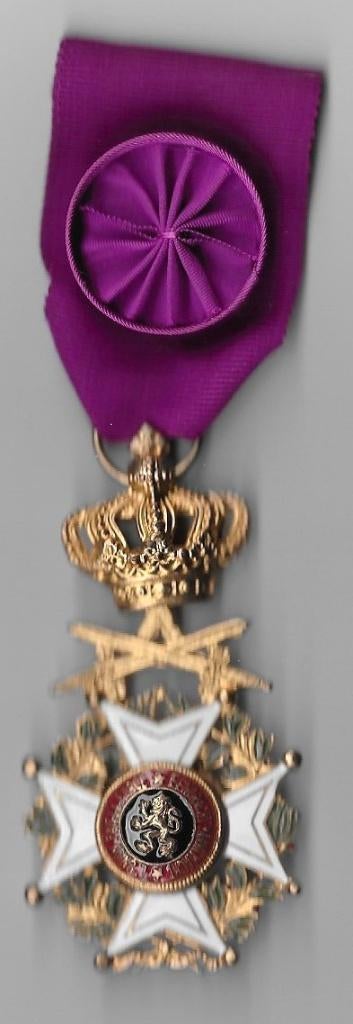 Médaille de Chevalier de l'Ordre de Léopold, Envoi, Armée de terre, Ruban, Médaille ou Ailes