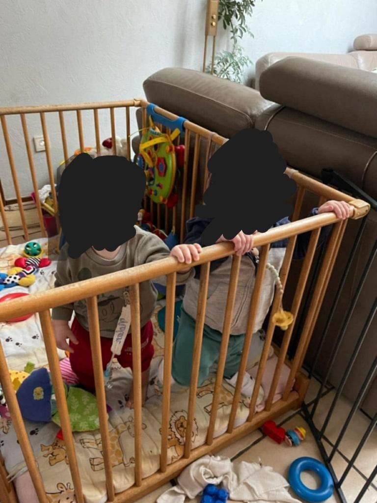 groot baby park voor een tweeling (110x90cm), Kinderen en Baby's, Babyparken, Ophalen, Gebruikt, Rechthoekig, In hoogte verstelbaar