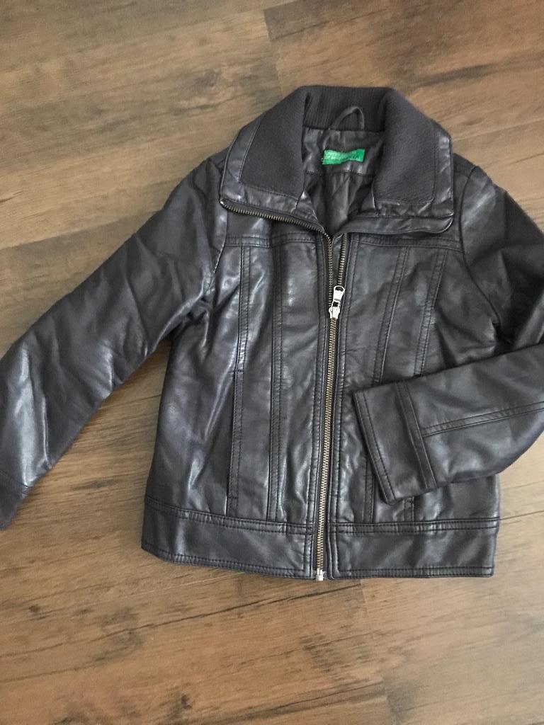 Veste cuir Benetton 6/7 ans, Enfants & Bébés, Enlèvement ou Envoi, Utilisé