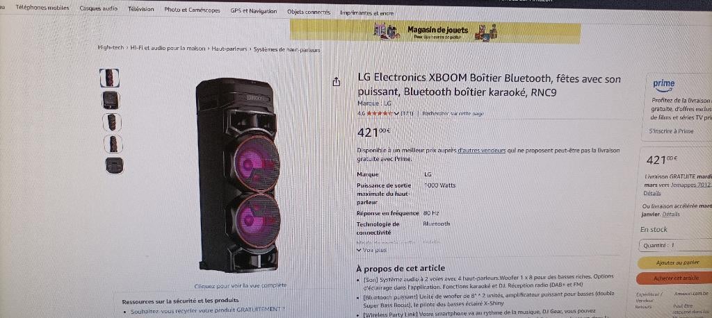 LG RNC9 enceinte connectée bluetooth, Enlèvement, Comme neuf, LG, Smart TV