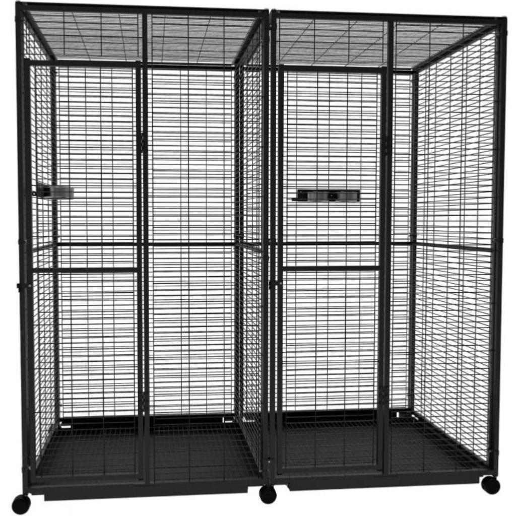 Volière extérieure double 2x1x2 m cage perroquet double ara, Animaux & Accessoires, Oiseaux | Cages & Volières, Envoi, Neuf, Métal