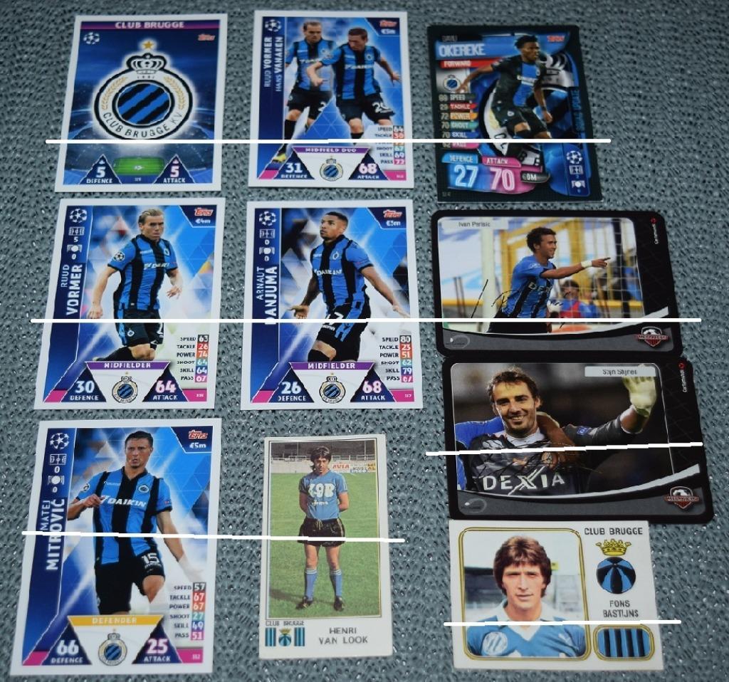 Panini Club Brugge / Verschillende jaren / 54 Stuks, Verzamelen, Verzenden, Zo goed als nieuw, Poster, Plaatje of Sticker