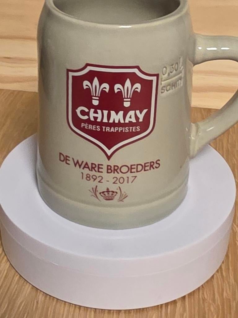 Schitterende mok van Chimay steengoed, Ophalen of Verzenden
