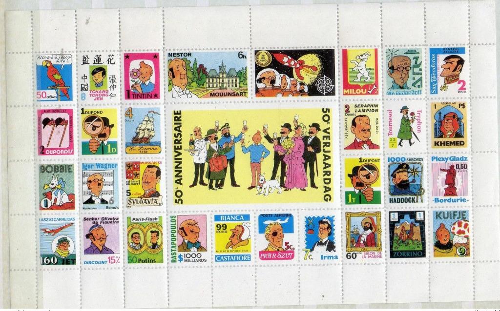 Année 1979 : 30 vignettes "50e anniversaire Tintin", Enlèvement