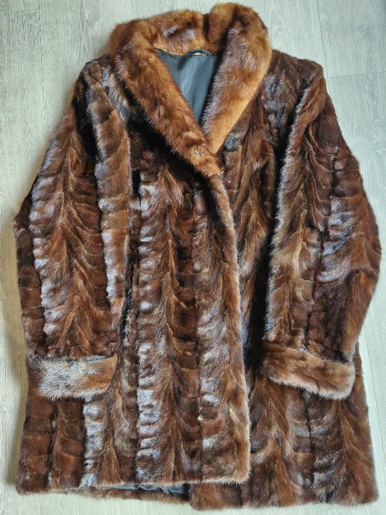 Manteau en fourrure de vison, Vêtements | Femmes, Enlèvement ou Envoi, Comme neuf, Brun, Taille 42/44 (L)