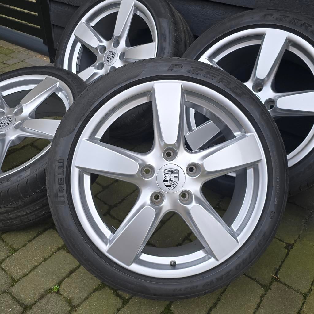 Orig 19" PORSCHE velgen CAYMAN BOXSTER S R GTS  981 982 718, Auto-onderdelen, Banden en Velgen, 19 inch, Gebruikt, 265 mm, Banden en Velgen