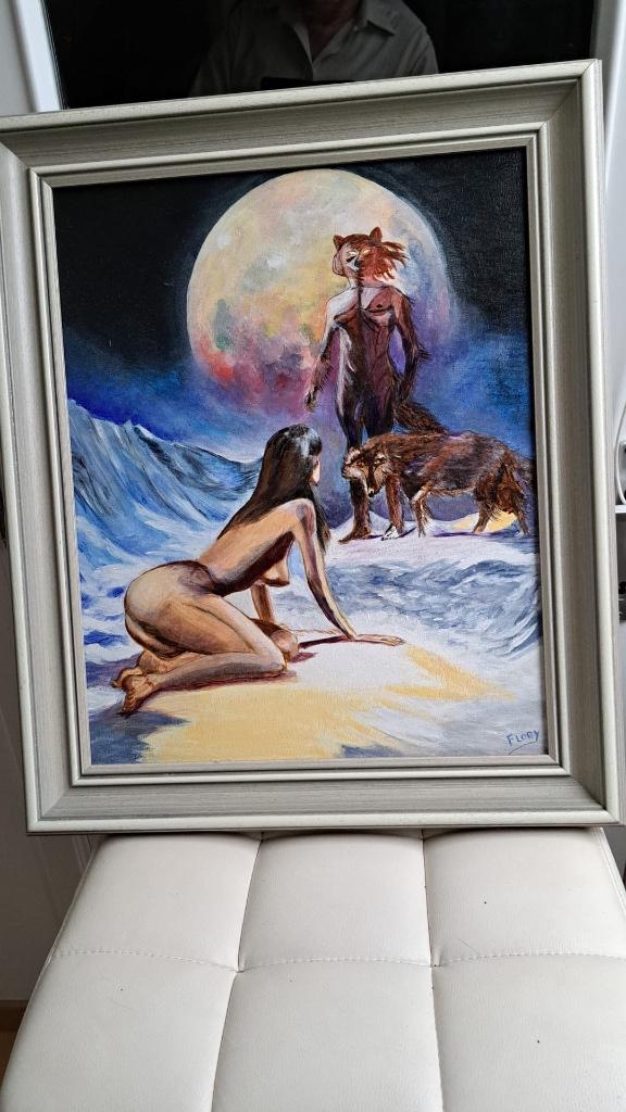 Schilderij modern, Antiek en Kunst, Ophalen