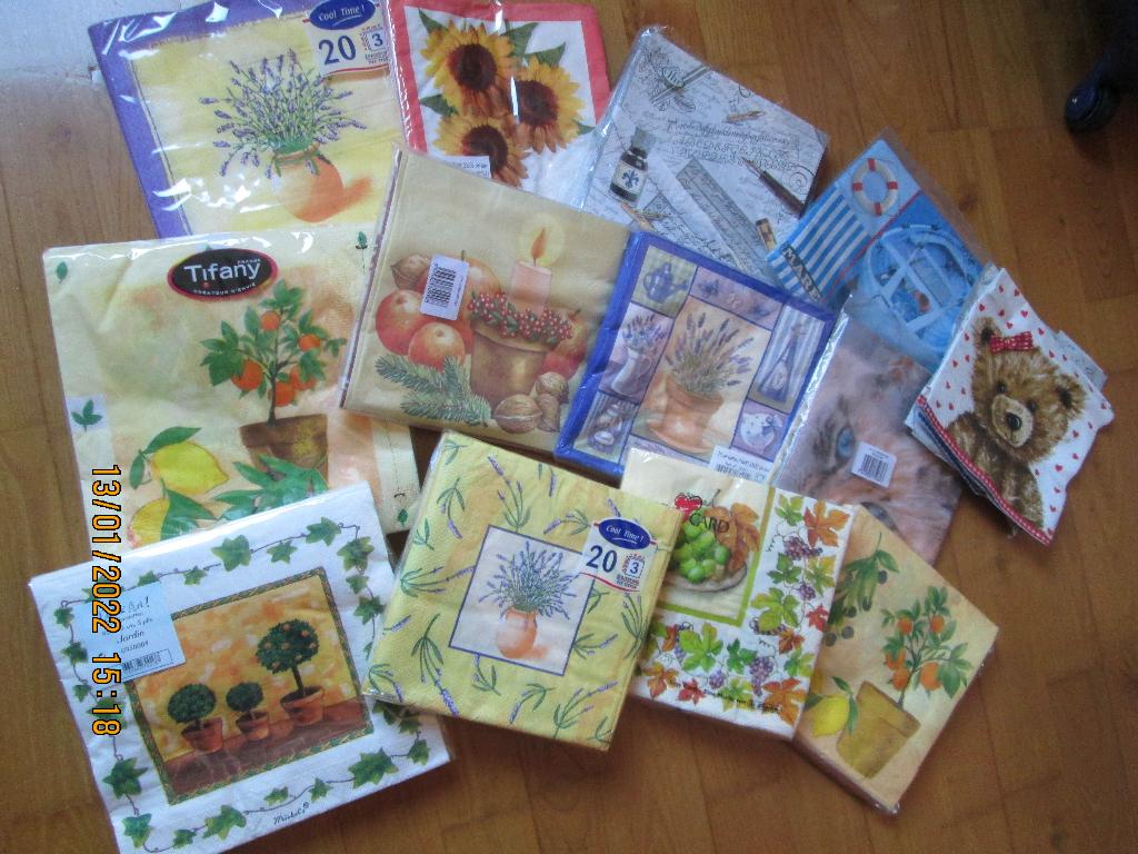 Serviettes en papier décorées, Hobby en Vrije tijd, Scrapbooking, Ophalen, Nieuw, Versiering of Embellishment, Overige merken