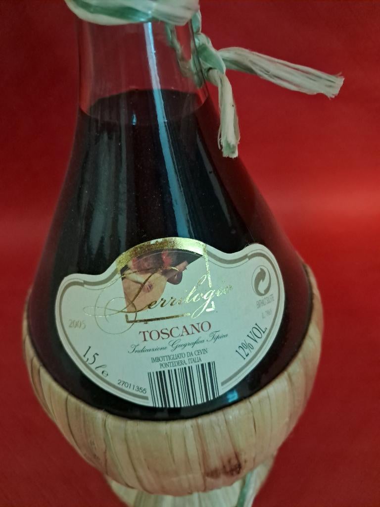 Vin rouge Italiens toscane, Verzamelen, Wijnen, Ophalen, Italië, Zo goed als nieuw, Rode wijn