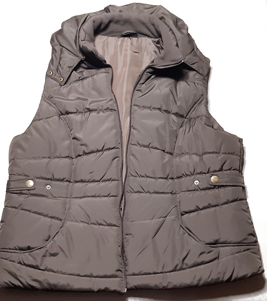 Dames bodywarmer met kap maat 54, Ophalen, Bruin, Maat 46/48 (XL) of groter, Zo goed als nieuw