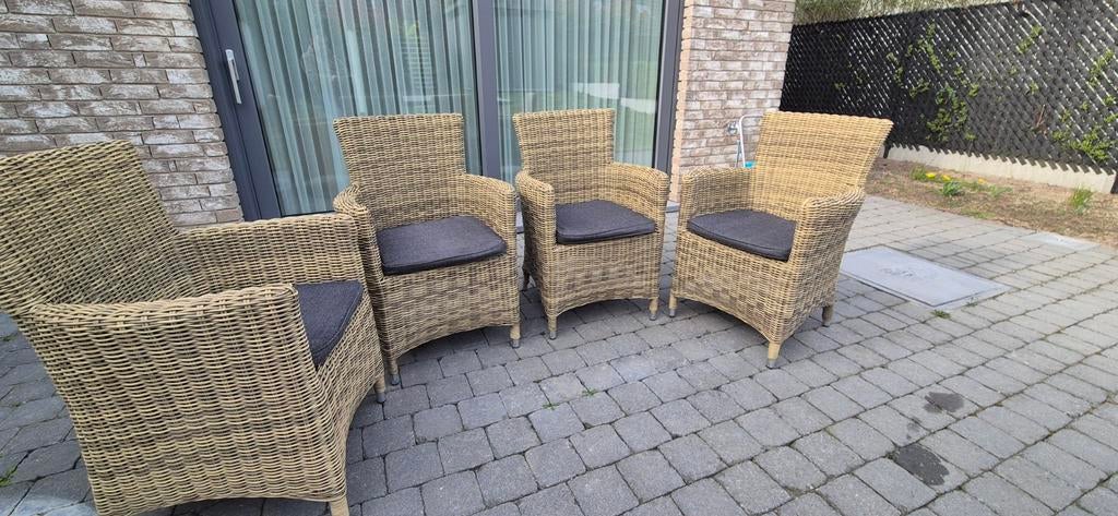 Fauteuils de jardin en résine tressée, Chaise, Comme neuf, Synthétique, Sets de jardin