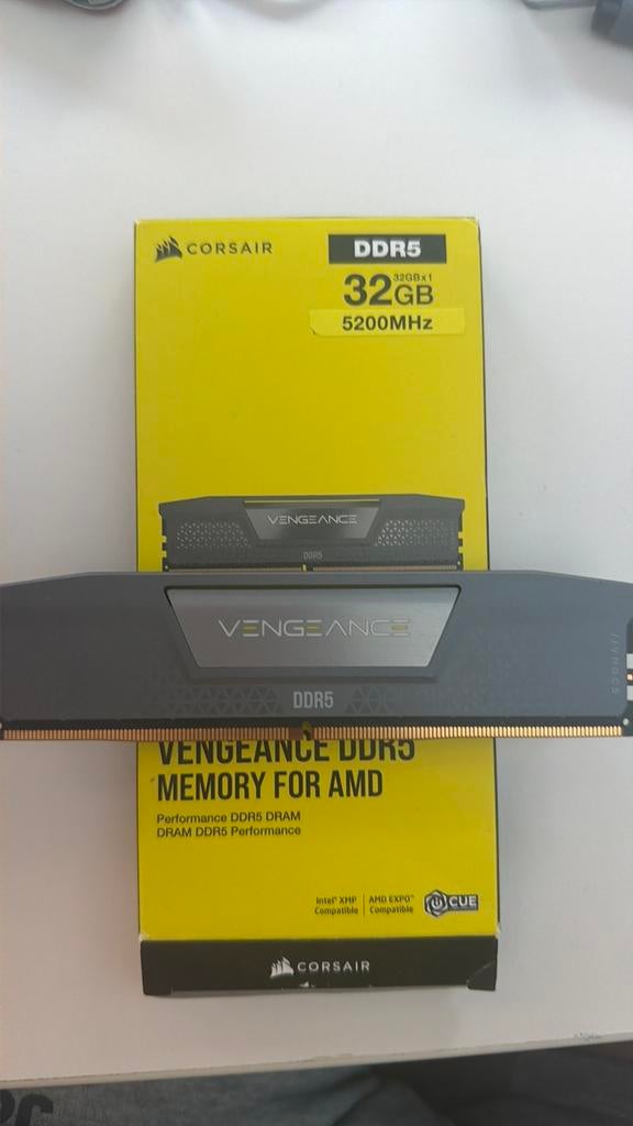 Corsair Vengeance 1x32GB 5200mhz, Informatique & Logiciels, Mémoire RAM, 32 GB, Enlèvement ou Envoi, Comme neuf, Desktop