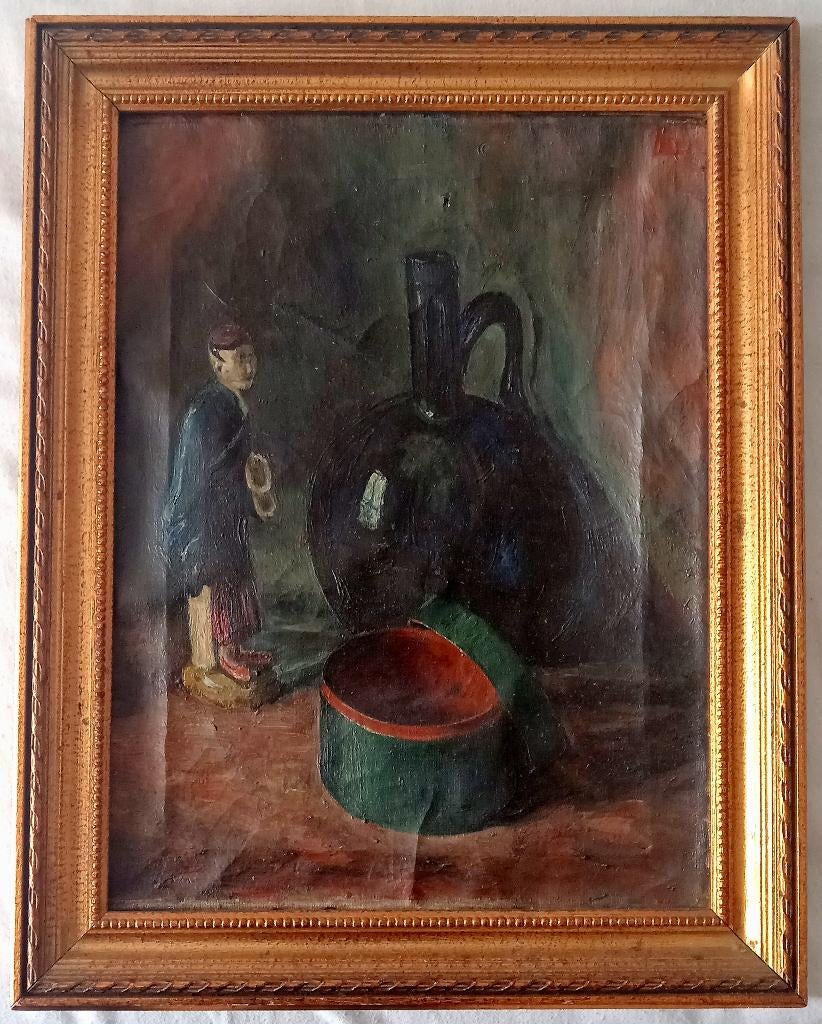 Peinture à l'huile Jaap Nefkens, Antiquités & Art, Art | Peinture | Abstraite, Envoi