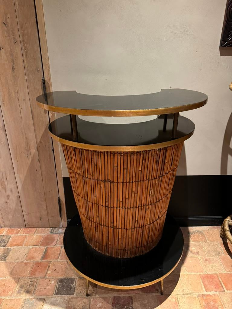 Vintage Tiki Bar – Jaren 50 – Uniek Mid-Century meubel, Huis en Inrichting, Ophalen, Gebruikt