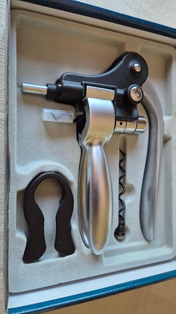 Metalen kurkentrekker met capsule-snijder., Ophalen, Nieuw