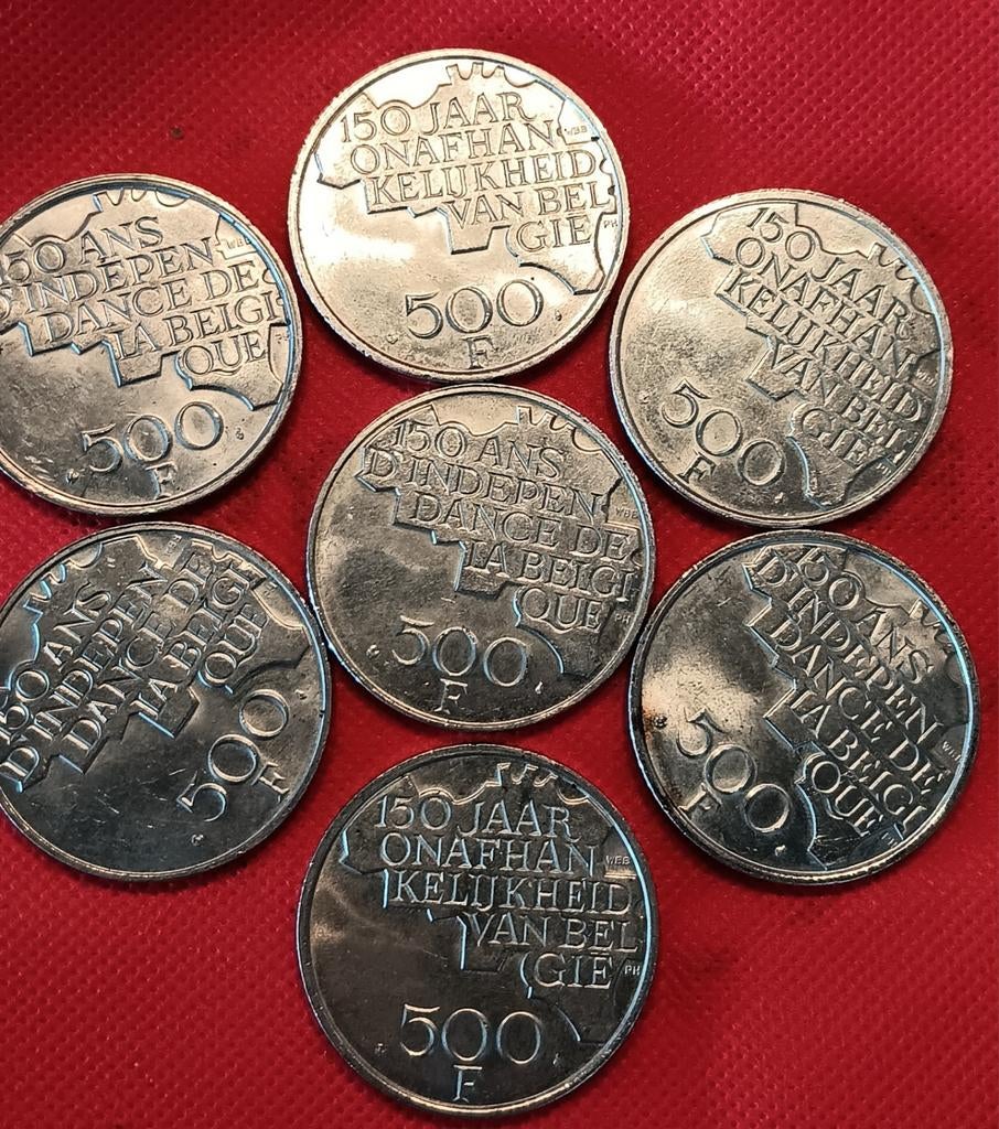 Monnaie commémorative belge. 500FR argent  année 1980., Timbres & Monnaies, Enlèvement, Belgique, Argent