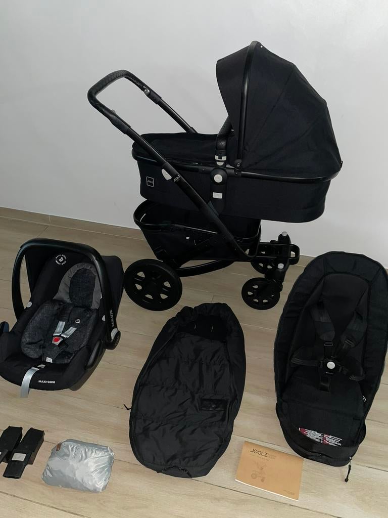 Joolz Geo 2 Brilliant Black kinderwagen 3-in-1 Complete Set, Babygeluk, Ophalen of Verzenden, Zo goed als nieuw, W
