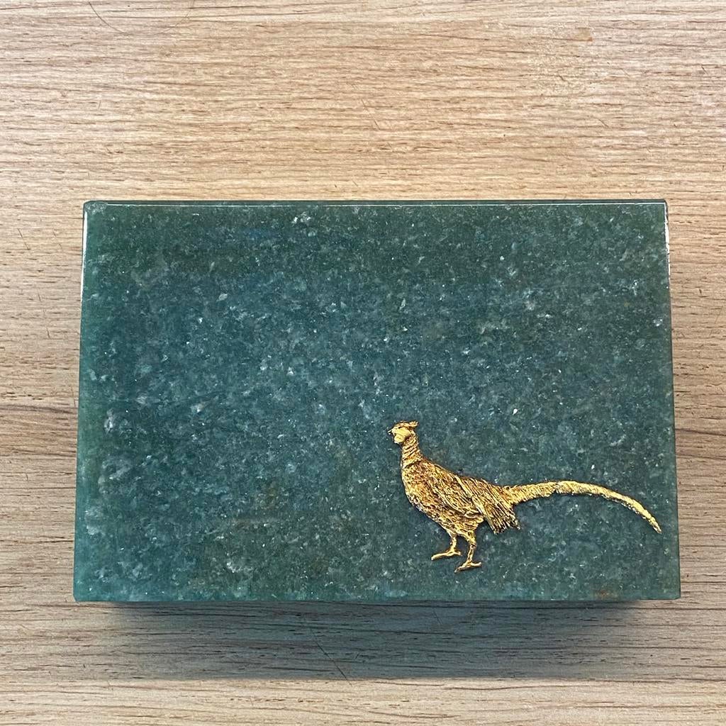 Boîte à bijoux Wolfers, en marbre vert et blanc, art déco, Enlèvement ou Envoi