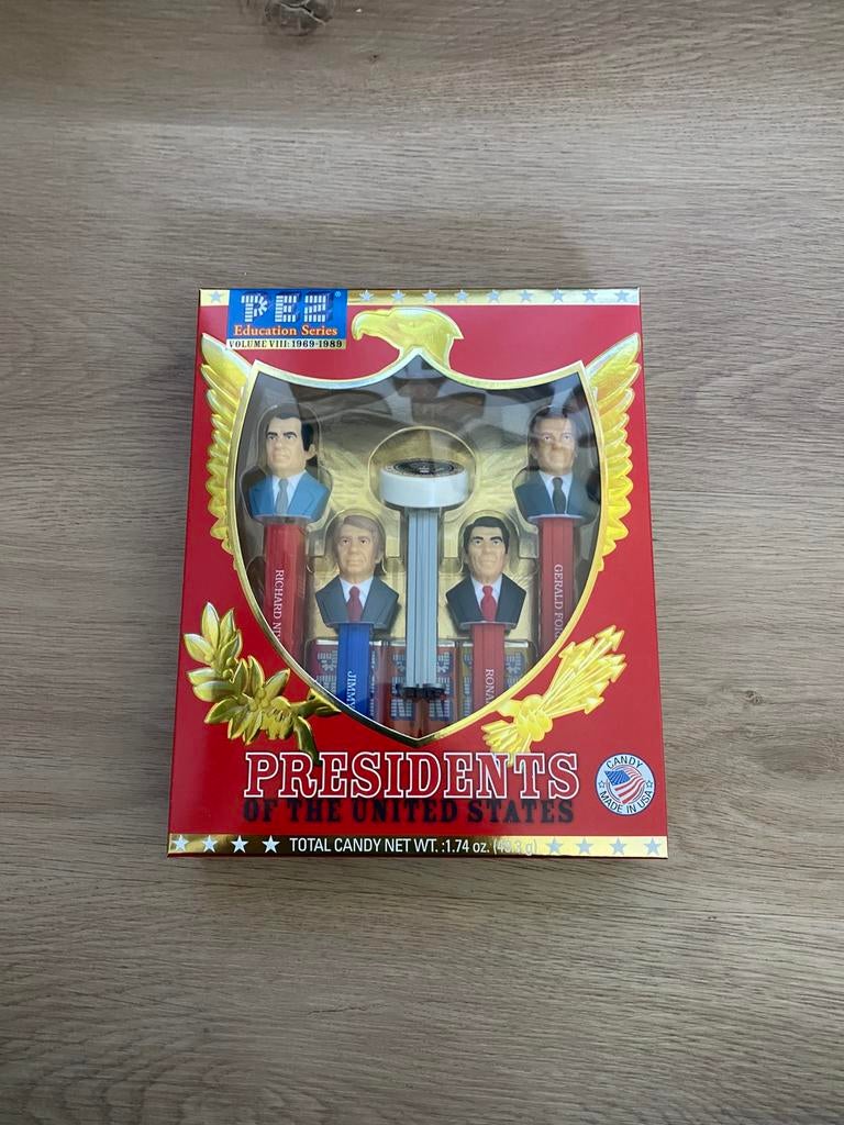 PEZ 8 présidents américains 5 pez dans une boîte, Collections, Enlèvement ou Envoi, Neuf
