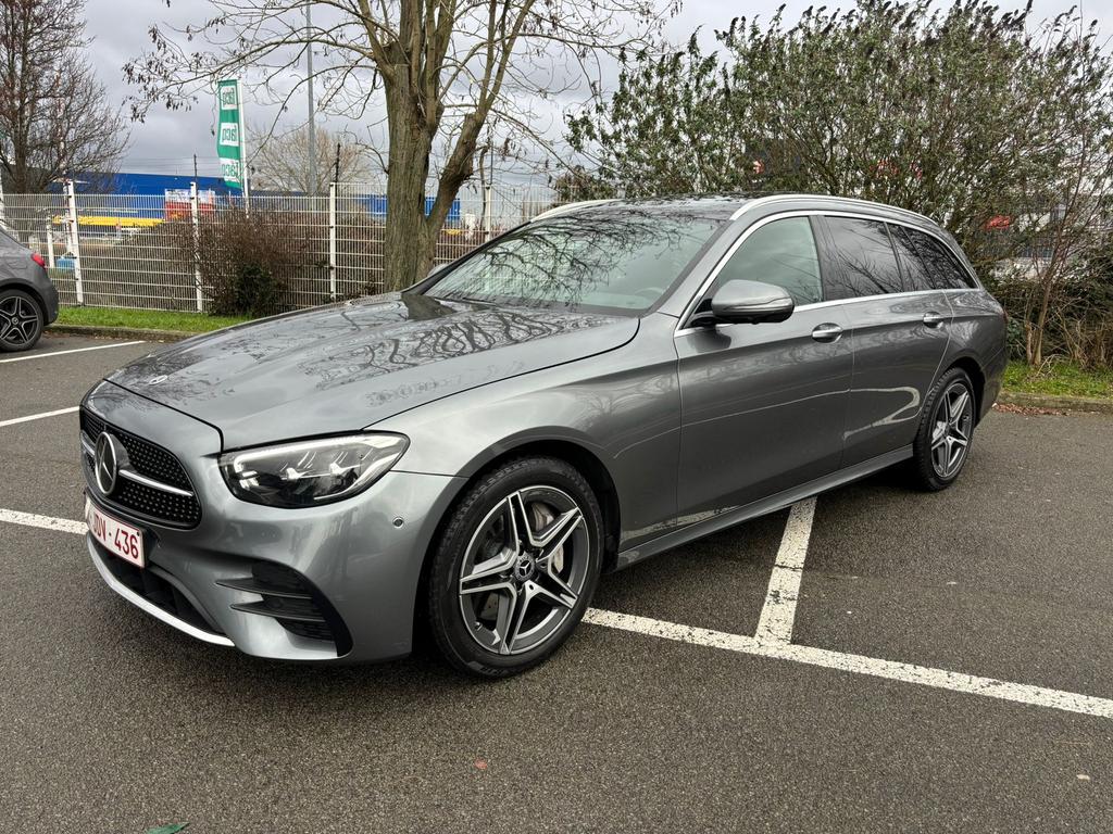 Mercedes-Benz E300 de AMG-Line Edition Panorama 12/2021, Autos, Mercedes-Benz, Cuir, Argent ou Gris, Euro 6, Entretenue par le concessionnaire