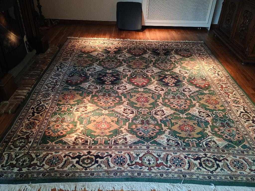 geknoopt Perzisch tapijt 292 x 252 cm, Huis en Inrichting, Stoffering | Tapijten en Vloerkleden, Ophalen, Gebruikt, Overige kleuren