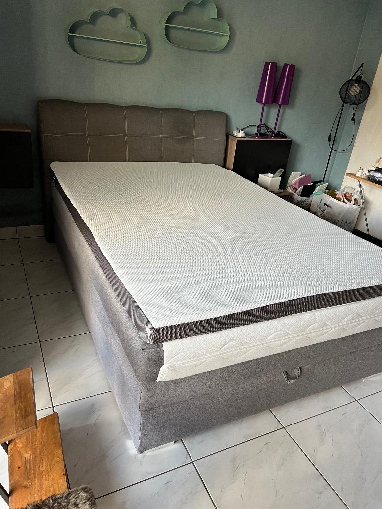 Boxspring, Huis en Inrichting, Slaapkamer | Boxsprings, Ophalen, Gebruikt, Tweepersoons, 140 cm
