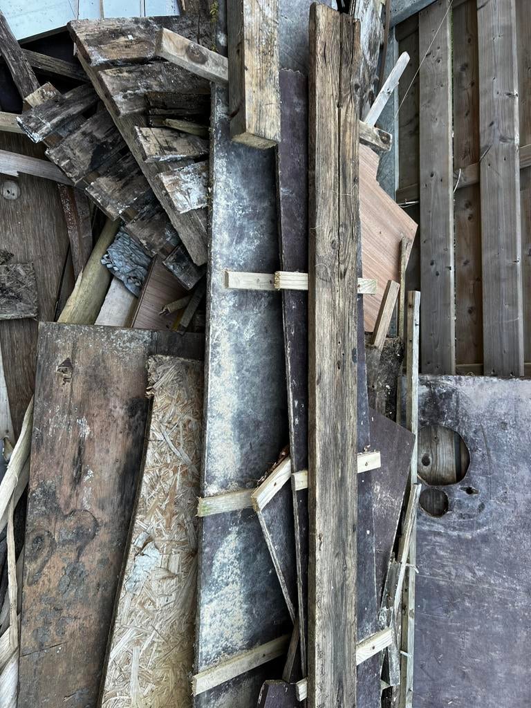 Oud hout / over van verbouwing, Doe-het-zelf en Bouw, Hout en Planken, Ophalen, Gebruikt, Overige houtsoorten, Overige typen