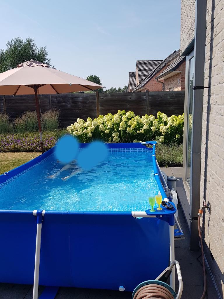 Intex zwembad opbouw 3x2m incl. verwarming, Jardin & Terrasse, Piscines, 200 à 400 cm, Enlèvement, Utilisé, Rectangulaire