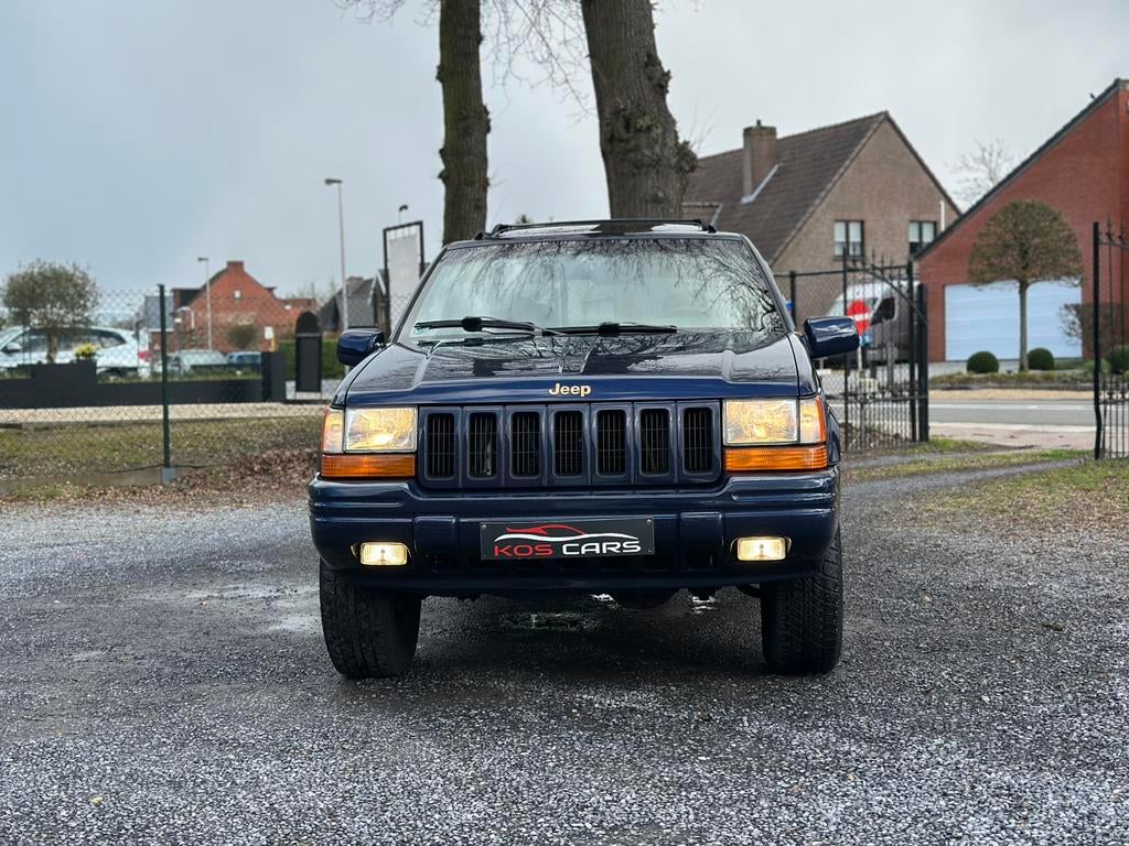 Jeep Grand Cherokee Limited/4X4/5.2 V8/1995/Oldtimer!, Auto's, Jeep, Automaat, 5216 cc, Blauw, Leder