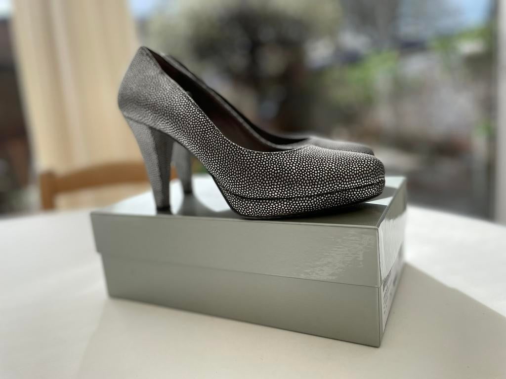 Magnifique ensemble talons (T39) et sac Linea Raffaelli, Enlèvement, Gris