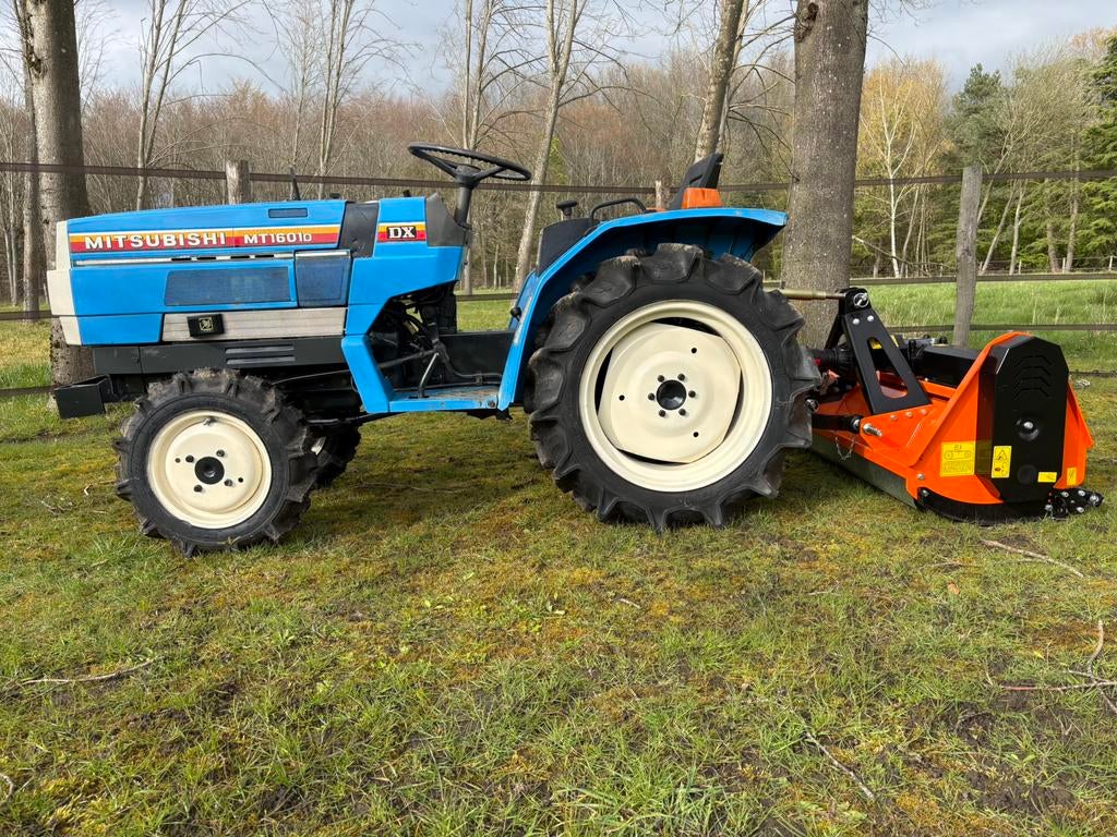 Minitractor met klepelmaaier Mitsubishi MT1601D DX, Zakelijke goederen, Landbouw | Tractoren, Ophalen, Gebruikt, Tot 80 Pk, Overige merken