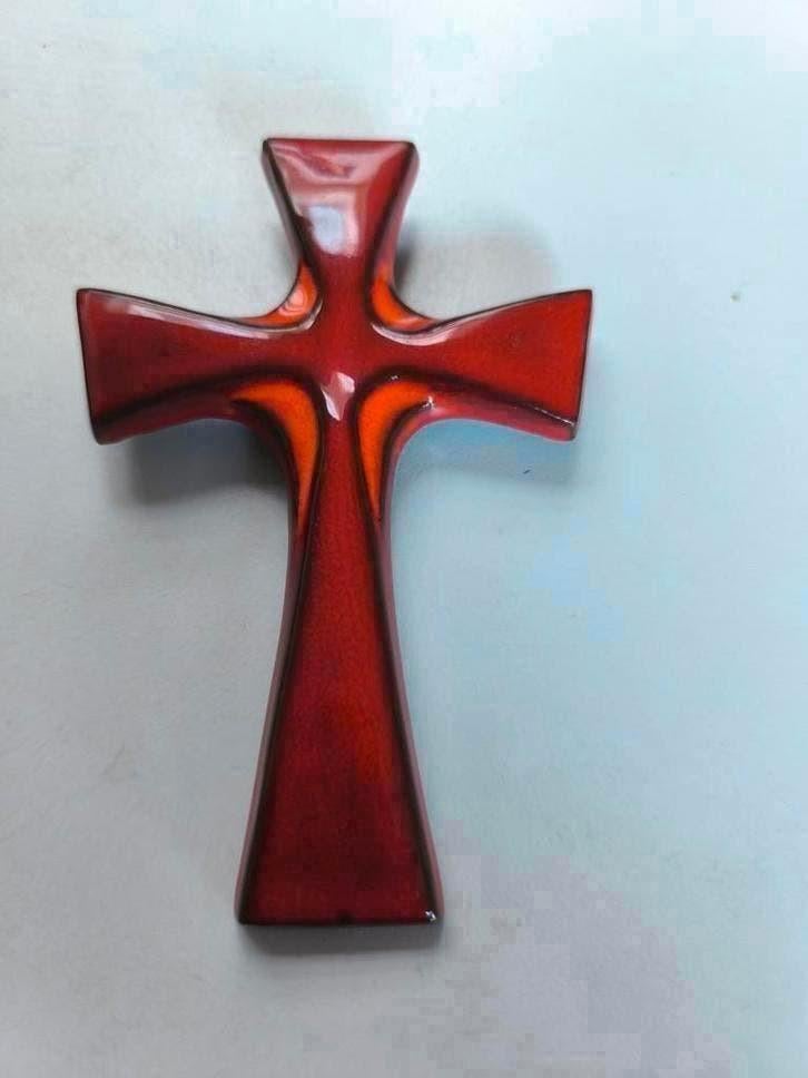 Bayer keramiek kruisje, Antiquités & Art, Enlèvement ou Envoi