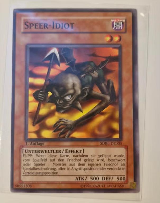Yu-Gi-Oh! Speer-Idiot SDRL-DE005 1e editie, Hobby en Vrije tijd, Verzamelkaartspellen | Yu-gi-Oh!, Zo goed als nieuw, Ophalen of Verzenden