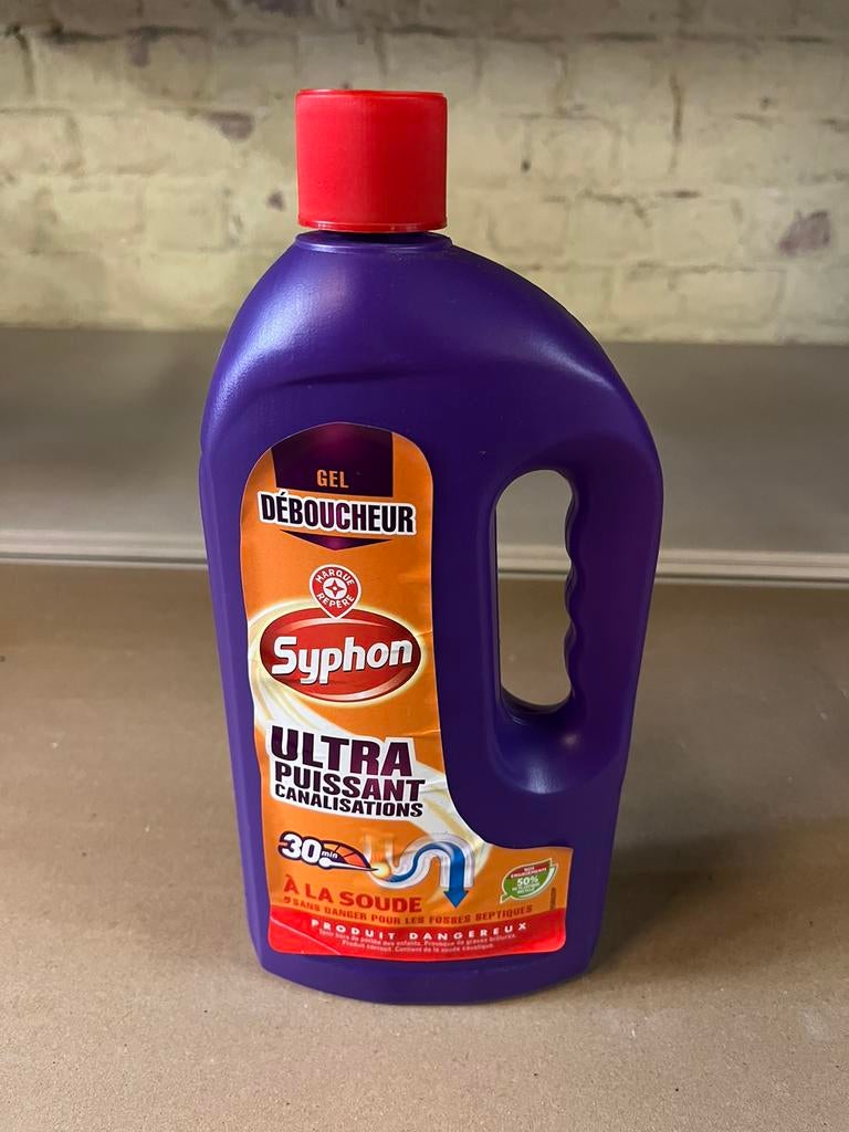 Lot 60 déboucheurs gel canalisation 1L, Huis en Inrichting, Schoonmaakartikelen, Ophalen, Schoonmaakmiddel