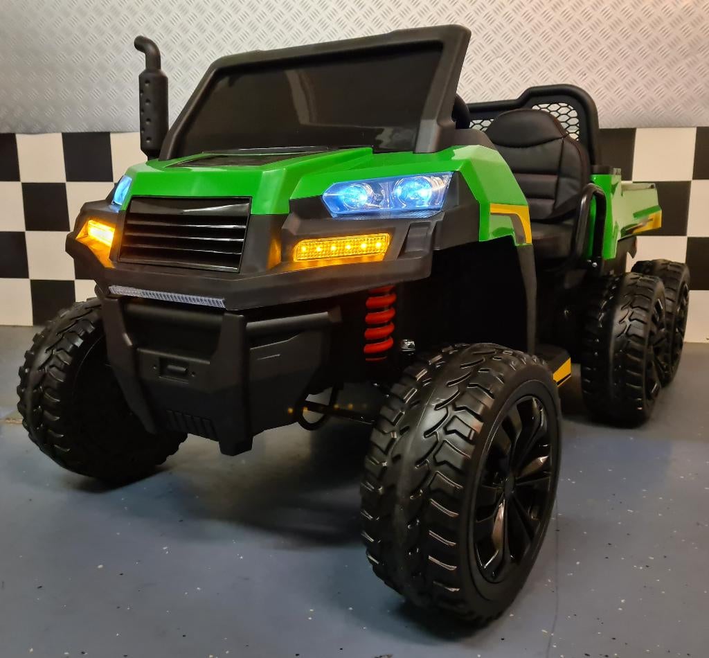 Farmer Truck 6x6 - kiepbak - leren zit - 4 motors - met RC, Ophalen of Verzenden, Nieuw, Afstandsbediening