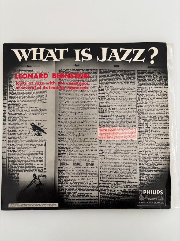 Leonard Bernstein ‎– What Is Jazz? 1957, Cd's en Dvd's, Ophalen of Verzenden, Zo goed als nieuw, 1940 tot 1960, 12 inch