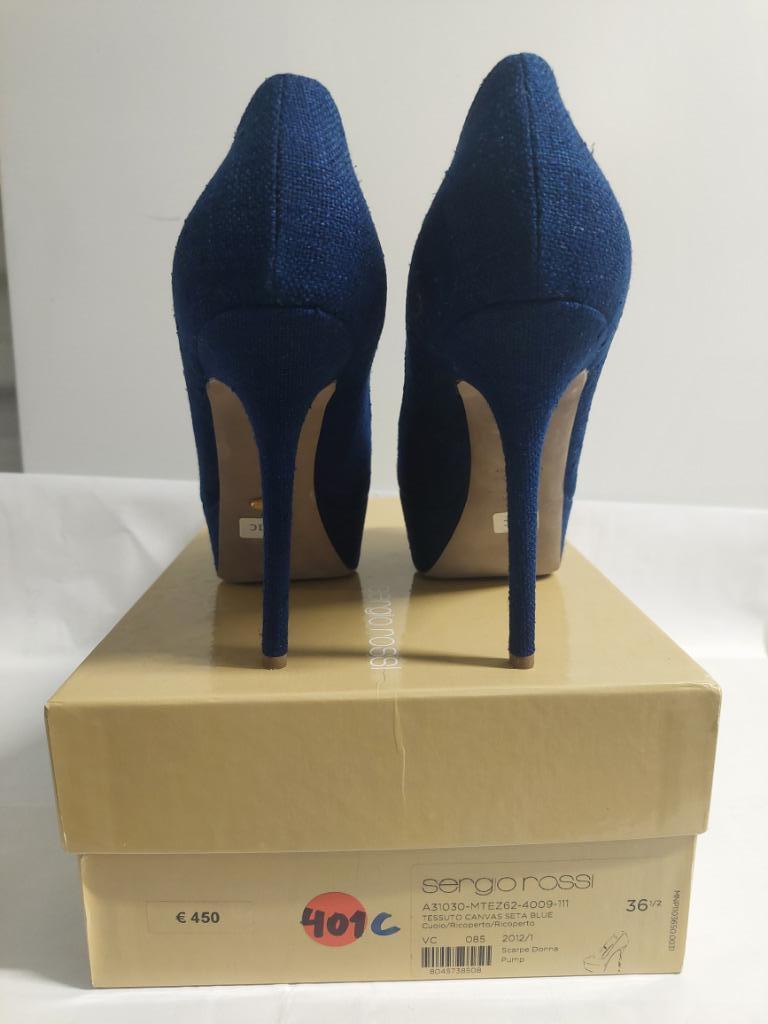 401C* Sergio ROSSI escarpins bleu jean luxe (36,5), Neuf, Sergio Rossi, Escarpins, Bleu