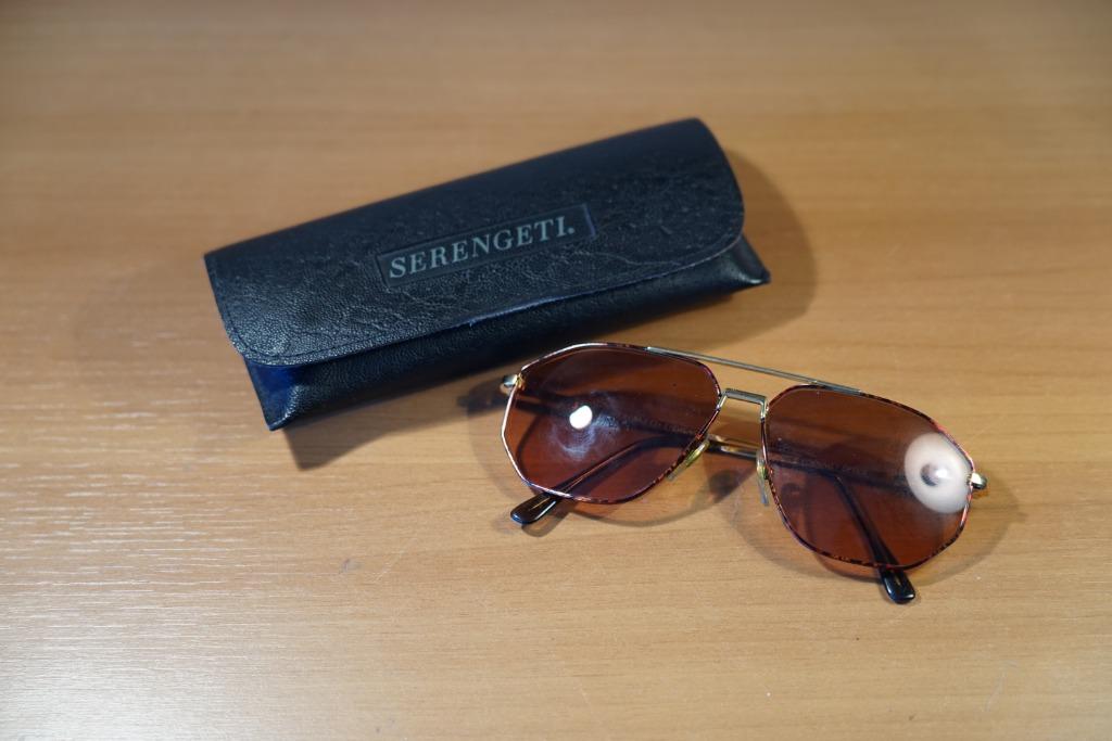 vintage Serengeti zonnebril, Overige merken, Gebruikt, Zonnebril, Bruin