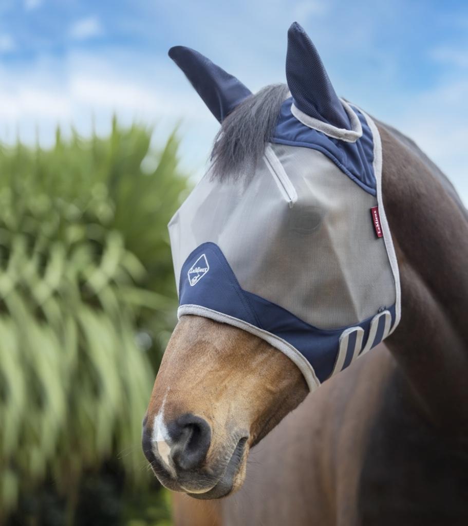 LeMieux Armour Shield Pro Vliegenmasker half Navy M+L+XL SAL, Dieren en Toebehoren, Paarden en Pony's | Dekens en Dekjes, Nieuw