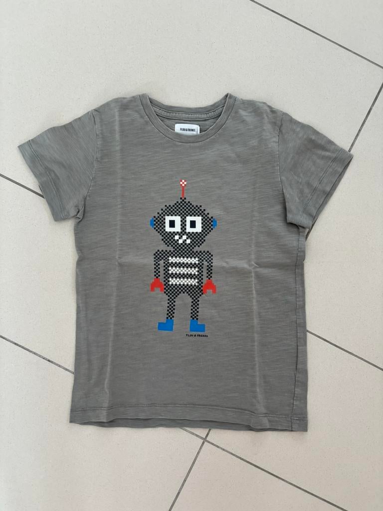 Filou & Friends tshirt robot maat 8 jaar, Gebruikt, Filou & Friends, Ophalen of Verzenden, Shirt of Longsleeve