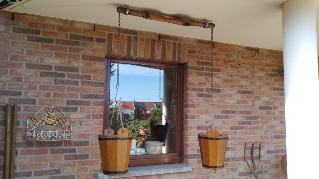 À vendre : Ancien porte-seaux en bois (rénové), Enlèvement